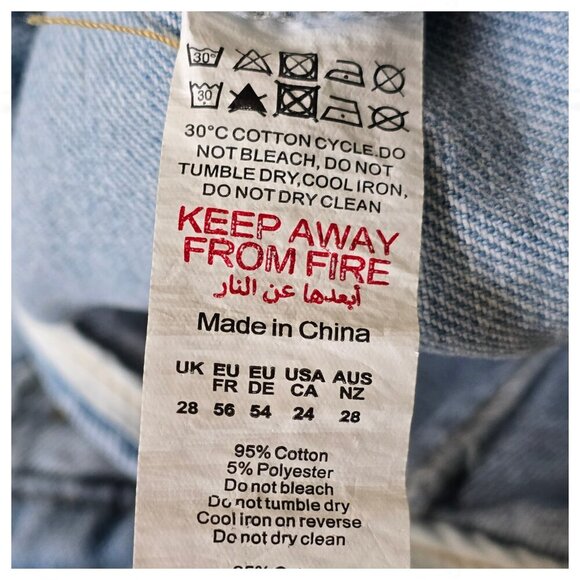 PrettyLittleThing Plus Blue Wash Jean Waistband Denim Corset Top Size 24 US - Picture 8 of 8